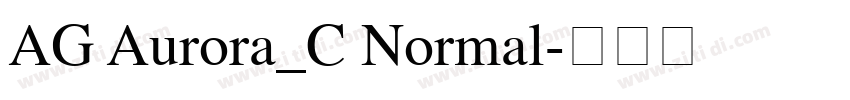 AG Aurora_C Normal字体转换